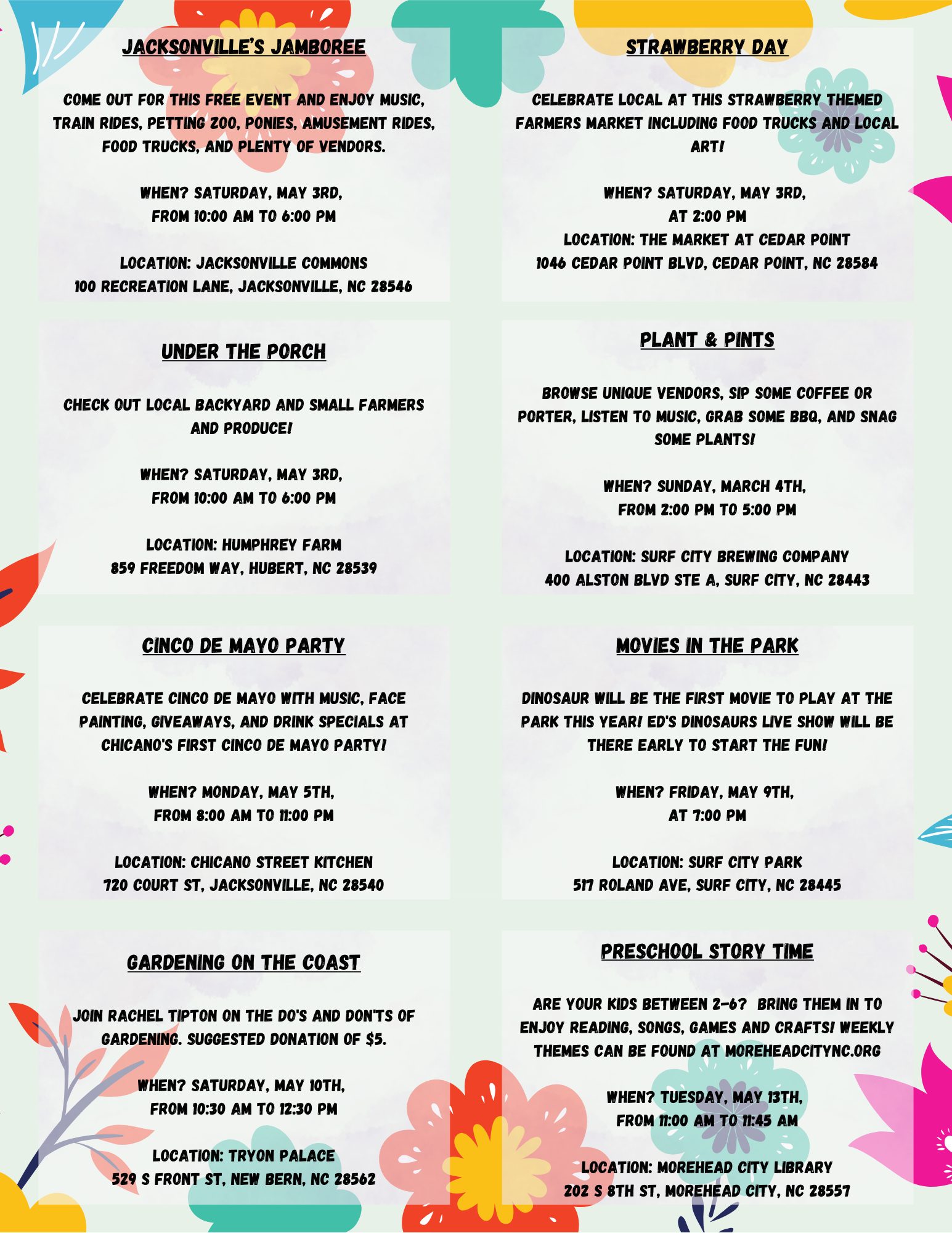 May 2025 Local Events
